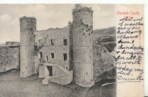 Wales Postcard - Harlech Castle - Interior - Caernarvonshire - Ref TZ807