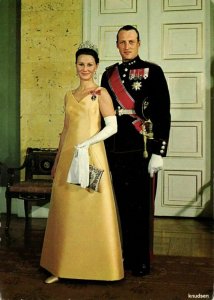 norway, Crown Prince Harold in Uniform and Crown Princess Sonja (1968) Postcard