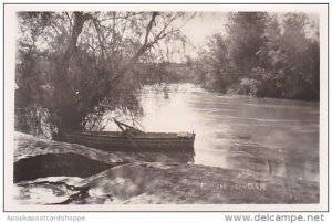 Jordan Row Boat On The River Jordan Real Photo