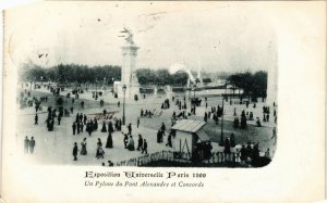 CPA PARIS EXPO 1900 - Un Pylone du Pont Alexandre et Concorde (308421)