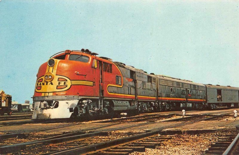 SANTA FE 11 Dallas, TX E3 Diesel Train AT & SF Railroad c1960s Vintage Postcard