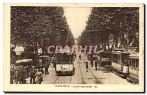 Postcard Old Course Belsunce Marseille Trams