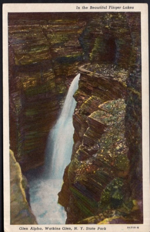 New York WATKINS GLEN The beautiful Finger Lakes Glen Alpha - pm1957 - Chrome