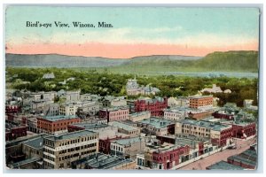 1913 Bird's-Eye View Exterior Building Winona Minnesota Vintage Antique Postcard