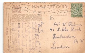 B126 England 1913 Grand Parade from Pier Eastbourne Boats vintage postcard