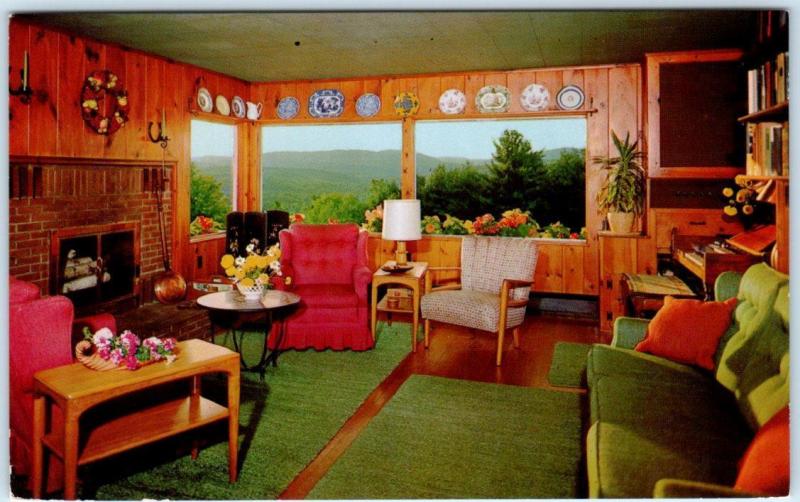 WILMOT FLAT, New Hampshire  NH   Interior FREEDOM ACRES FARM  c1960s  Postcard