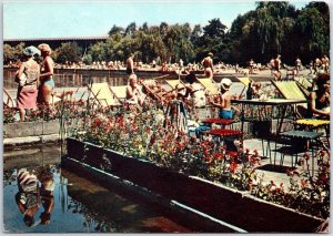 VINTAGE POSTCARD CONTINENTAL SIZE CIECHOCINEK RECREATION AREA POLAND 1960s