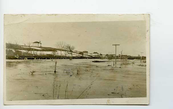 Verdel NE Railroad Tracks Town Vue RPPC Postcard