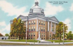 Illinois Lincoln Logan County Court House Curteich