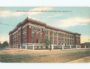 Divided-Back WENDELL PHILLIPS HIGH SCHOOL ON 39TH STREET Chicago IL E2434
