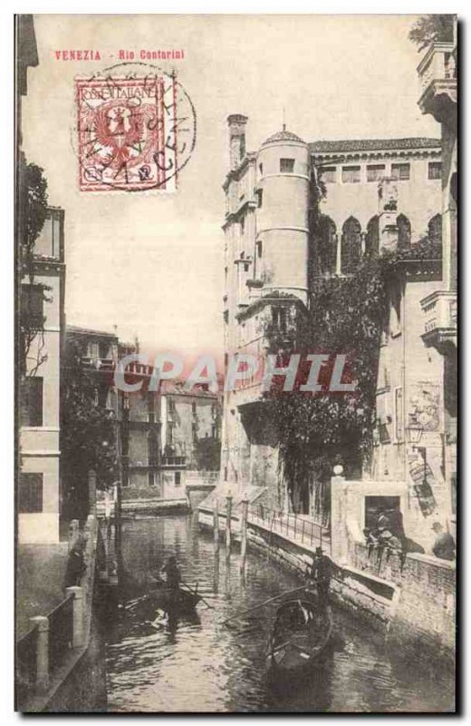 Old Postcard Italy italia Venezia Rio Contarini