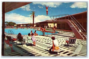 1960 Paradise Pool Exterior Sands Las Vegas Nevada NV Vintage Antique Postcard