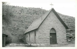 NV, Eureka, Nevada, Saint James Church, No. 1040, RPPC