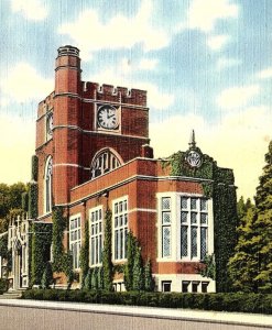 1940s NASHUA NEW HAMPSHIRE PUBLIC LIBRARY BUILDING UNPOSTED LINEN POSTCARD P653