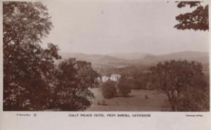 Cally Palace Hotel From Barhill Gatehouse Real Photo Aerial Old Postcard