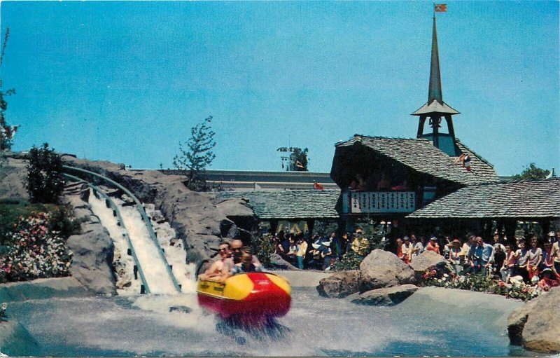 Postcard 1950s California Anaheim Disneyland amusement Bobsled 23-13297