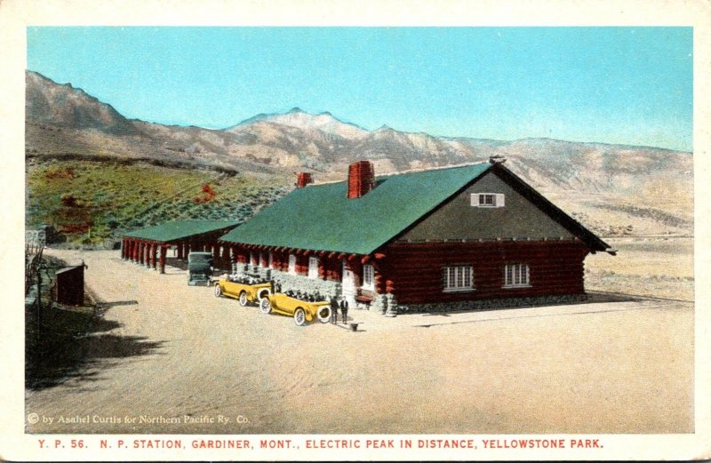 Yellowstone National Park Montana Gardiner Northern Pacific Railway Station C...