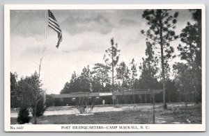 Camp Mackall NC Post Headquarters North Carolina Postcard J30