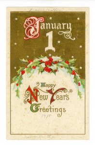 Greeting - New Year     January 1