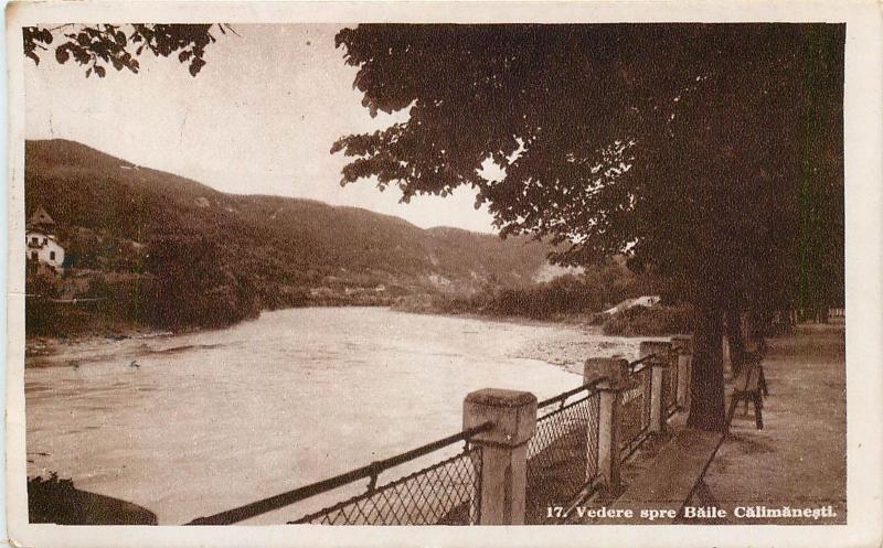 Romania Baile Calimanesti 1945 censored postcard royalty stamps