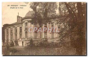 Old Postcard Besancon Prefecture Facade of the Park