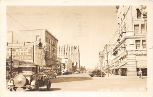 J11/ Yakima Washington RPPC Postcard c1940s Yakima Ave Stores Autos  133