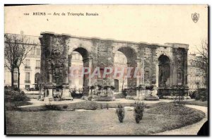 Old Postcard Reims Roman Triumphal Arch