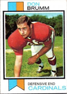 1973 Topps Football Card Don Brumm St Louis Cardinals sk2581