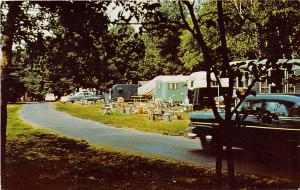 Camping Camper Car Selkirk Shores State Park Pulaski 1962 New York postcard