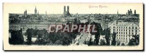 Old Postcard Large Format Gruss Aus Munchen 28 * 9.5cm
