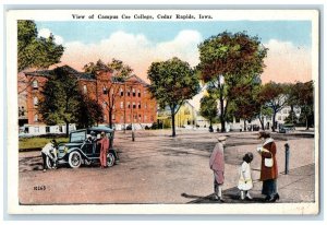 c1920 View Campus Coe College Exterior View Building Cedar Rapids Iowa Postcard