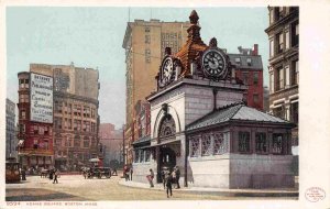 Adams Square Subway Station Boston Massachusetts Detroit Publishing postcard