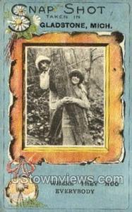 Snap Shot Gladstone MI Postal Used Unknown