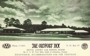 The Outpost Inn - Columbus, Georgia Postcard