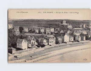 Postcard Côté de Piégu Groupe de Villas Pléneuf Val André France