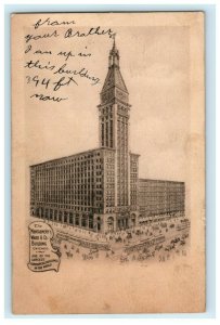 1907 Montgomery Ward & Co. Building Chicago Illinois IL Posted Postcard 