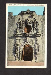 TX Chapel Mission San Jose San Antonio Texas Postcard Franciscan Friars