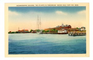 MA - Woods Hole, Cape Cod. Oceanographic Building, Atlantis in Foreground