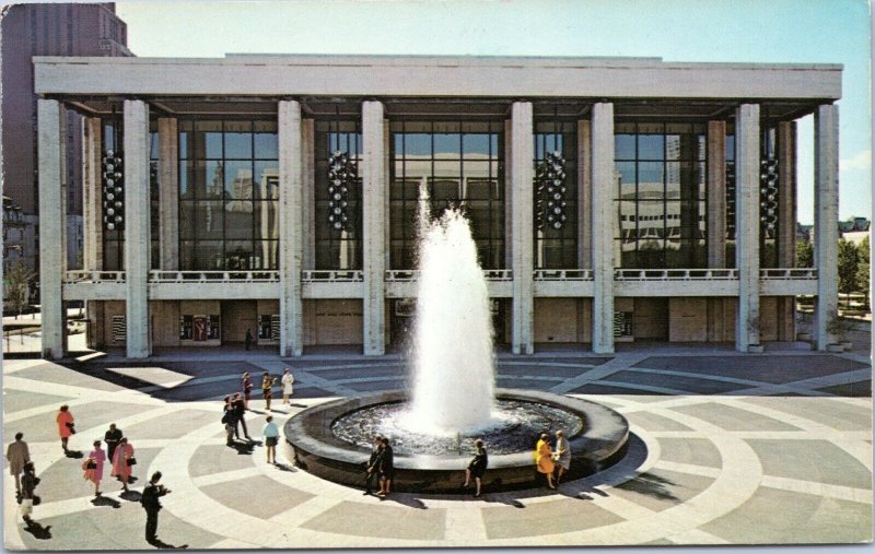 postcard Lincoln Center for the Performing Arts - exterior view with fountain