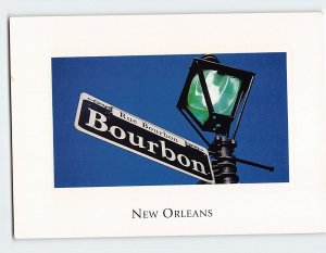 Postcard Rue Bourbon Signage French Quarter New Orleans Louisiana USA
