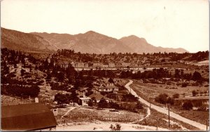 Real Photo Postcard Tuberculosis Huts Hospital in Colorado Springs, Colorado