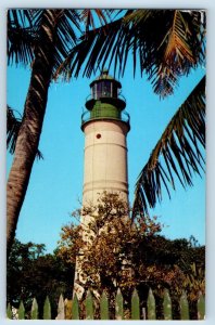 Key West Florida Postcard Lighthouse Whitehead Division c1960 Vintage Antique