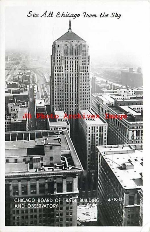 IL, Chicago, Illinois, RPPC, Board Of Trade Building, Observatory, Photo