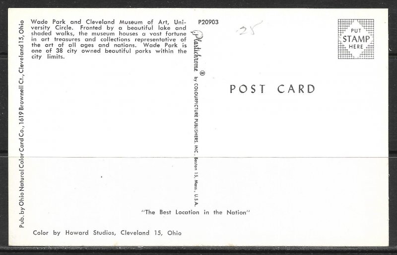 Ohio, Cleveland - Wade Park & Museum Of Art - University Circle - [OH-043]