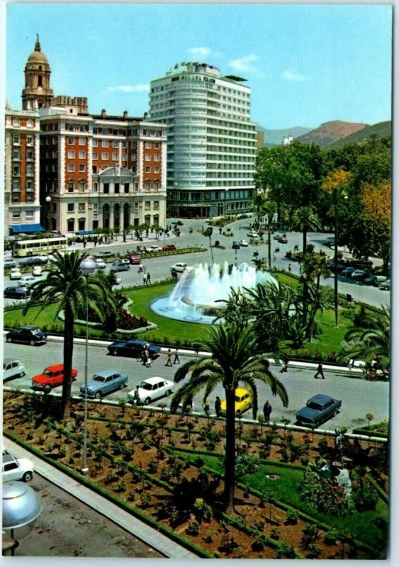 Postcard - Queipo de Llano Plaza - Málaga, Spain