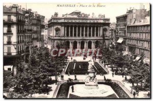 Old Postcard Marseille Place De La Bourse