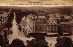 CPA RODEZ - Vue panoramique sir l'Avenue Victor-Hugo et les Casernes (109631)