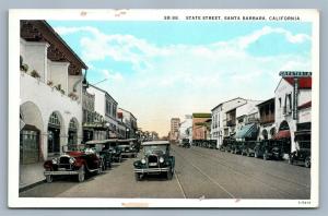 SANTA BARBARA CA STATE STREET ANTIQUE POSTCARD