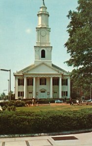 Vintage Postcard Old First Church Springfield MA Massachusetts Court Square