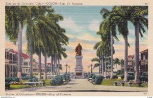 COLON , Panama , 1930-40s ; Statue of Columbus
